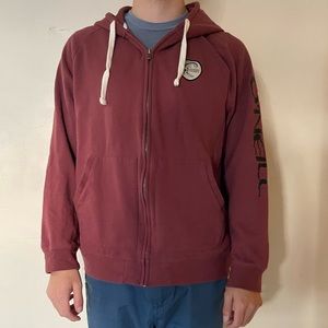 O’Neill Red Zip-Up Hoodie L
